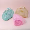 Laundry Bags Large-capacity Bag Hollow Jelly Beach Holiday Portable Tote Reusable And Easy To Clean Plastic Bath Basket