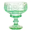 Verres à vin 300-350 ml Patché à papillon sculpté Cocktail gobelet Pudding Dessert Milkshake Ice Cream Casse Vintage Drinkware Table Table Bowl