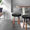 Stol täcker 2st Black Stretch Stool Round Form Ottoman Anti-Piano Stool-bevis för trä/ metallpallar (