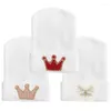 Berets meninos meninos gorros de algodão Moda Moda Spandex Skullies Bap for Baby Butterfly Crown Hats