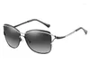Sunglasses Polarized For Women Fashion Metal Eyewear Ladies Car Driving Glasses Oval Lens Female Sunglass