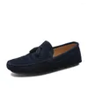 Chaussures décontractées en cuir mode hommes mocassins formels légers mocassins soft respirant slip on talking bateau promenade plates