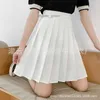 Large size new high waisted pleated skirt mid length skirt high waisted slimming academic style TR fabric A-line skirt for children