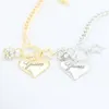 Bracelets de charme Love Heart Charms For Women Gold Silver Color BraceletBangle Bijoux Europe American Style Gift 2024