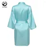 Home Clothing Bridal Silk Srabe Women Druhna Druhna Shades Nightgown Krótka solina satyna