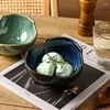 Kaseler yaratıcı yuvarlak seramik tatlı kase sofra sofra sofra takımı vintage meyve yemeği salata krem ​​restoran el tabak mutfak kapları