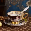 Mugs Coffee Cup Set Porslin TEA SETS Luxury Gift Bone China Ceramic Cafe Wedding Decoration Drinkware