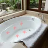 Mats de baño 24 PCS Pedal Baño Pegatinas sin deslizamiento para niños Tape impermeable transparente anti-bañera mañana