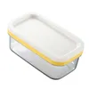 Kitchen Portable Home Butter Box Cutting Food with Lid Rectangle Container Sealing Storage Dish Cheese Keeper