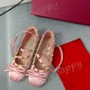 Satin Bow Ankle Wrapped Boat Valention Matching Shoes 2024 Ballerina Shallow Shoe Girl Satin Heels Rivet Flat Ballet Silk Round Strap Head Sole Single Women's