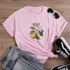 Women's T Shirts Women White Summer Loose For Tops Orange Shirt Printed Tee Femme O-neck Short Sleeve Cotton Tshirt