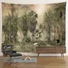 Forest Tree Plant Tapestry Vintage Tropical Plant Theme Wall Hanging Room Decor Aesthetic Tapestry Home Dorm Bedroom Decoration 240321