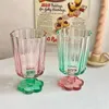 Bicchieri da vino colorato di succo di casa in vetro tazza di caramella simpatica glassata glassata in stile coreano bevanda fredda per ragazza