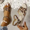 Mesdames Summer Fashion Leopard Print Designer Womens Chaussures Outdoor Outdoor Sandales Antislip Outdoor Sandales grandes taille 240326