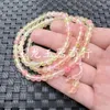 Strand Blossom Ball Pink Quartz Rock 108 Peach Bracelet Jade