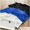 Heren t-shirts Mens Summer Hartvormige borduurwerk TEES MEN Women T-shirt Drop levering kleding Kleding Polo's Dh4Q5