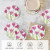 Tischmatten Tulpenblüten Untersetzer für Getränke mit Halter 6 Pack saugfähig Keramik absorbieren Stein Geschenk Home Küchendekoration