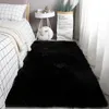 Carpets 60x90cm Black Carpet Living Room Modern Decoration Washable Non-Slip Fluffy Soft Bedroom Bathroom Mat Home Floormats