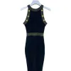 Summer Package Hip Dress Designer Name Brand New Womens Dresses High Quality Metal Buckle Crinkle Neck Halter Vest