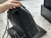 Klasyczna torba designerska Gabrielle Vagabonds podwójna łańcuch mody mody plecak mały CC Black