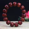 Strand Zambia Pterocarpus Santalinus Old Barrel Beads Handmade Red Sandalwood African Bud