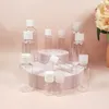 Storage Bottles 50Pcs Transparent 5ml-100ml Empty PET Plastic Squeeze With Clear/White Flip Cap For Travel Shampoo Conditioner Lotion