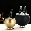 Golden Ice Bucket Creative Whisky Beer Ice Bucket Bar Wine Tools Beverage Wine Cooler Portable Beer Cooler Wine Holder Ice Tray 240327