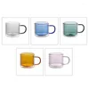 Weingläser stilvoller Glas Tee Tasse Perfektes Geschenk für geliebte 250 ml Kapazität handgefertigte farbenfrohe Tassen doppelte Schichtbecher