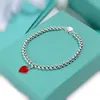 T Charm Bracelet Designer Bracelet Silver Blue rose Choker Jewlery Designer Fomen Mans Classi Heart Bracelet Designer Jewelry Gift Love Pendants Pendants Chaîne