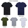 T-shirty męskie Styl zwykły stały kolor MENS T-shirty Bawełny regularne dopasowanie koszulki letnie topy koszulki Podstawowe ubranie 5xl 2445