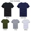 Herr t-shirts casual stil vanlig solid färg män t-shirts bomull regelbundet passar t-shirts sommar toppar tee skjortor basiska man kläder 5xl 2445