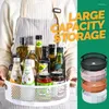 Kök lagring 360 ° roterande kryddor arrangör krydda hållare bricka hem leveranser för badrum icke-skid