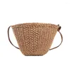 Abendtaschen Sommer Strohbag Großer Kapazität Designer Wicker Woven Women Handtasche Strand Bali Schulter Dame Reisenkorb Beutel