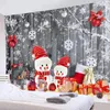 Tapestres parede de Natal pendurada bolas de natal vermelho e tábuas de boneco de neve por ho me lili tapeçaria inverno floco de neve no dormitório decoração de festa