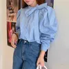 Blouses pour femmes neploe vintage du support de support de ciel de nœud femme y2k à manches longues Blusas Mujer 2024 Spring Single Breasted