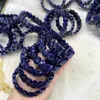 Странд натуральный синий содалит -каменные бусины браслет для женщин мужские мужчины простые энергетические ювелирные ювелирные изделия