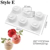 Baking Moulds 4 Types Rose Flower Design Cake Molds Silicone Mousse Food Grade Pastry Tools Dessert Bakeware Kitchen Supplies