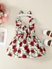 Summer Toddler Baby Girl Princess Dress Clothing Sleeveless Floral Fashion Children Daily Holiday Clothes 240322