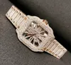 Rappers VVS Diamond Pols Watch Hip Hop Iced Moissanite Watch voor mannen