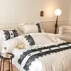 Set di biancheria da letto tutto cotone aerobico pettinato e lavato set piumino cover di copertura per letti da letto lino da letto per adulto