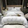 Set di biancheria da letto set di cotone di lusso set egiziano bianco grigio grigio letto in lino cover trapunta foglio piatto 200x230 200x230