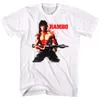 camiseta de designer de pólo curto Primeiro sangue uma colaboração de filme.Camiseta de algodão puro de algodão puro Stallone GX52