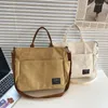 Тотары японские сумочки винтажные повседневные большие капоты с твердым цветом Canvas ручной ручной сумки Crossbode Classbag