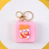 DHL Coin Purses Bag Keychains Silicone Wallet Key Chains Rings Fashion Animal Rabbit Dog Daisy Flower Rainbow Strawberry Keyrings Accessories Jewelry Gifts Z 4.6