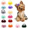 Vestuário para cães 50/100pcs pequenos arcos Yorkshire Doggy Helfing Hair Ball Style Arquinhas coloridas Acessórios fofos