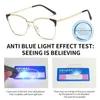 Lunettes de soleil Lunettes rétro-Lady Frame Anti Blue Light Ordinkle Protection Eye Protection Femmes Eyeglass optique ultra-léger