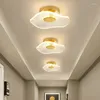 천장 조명 창조적 인 통로 복도 LED 입구 현대 미니멀리스트 발코니 체크 룸 아크릴 구리 조명