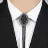 Bow Ties Bolo Tie With Natural Tiger Eye Stone Celtic Style Genuine And Cowhide Rope