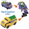 Top spinning Top TransraCers Flip Cars 1pcs 2-in-1 Figuras de acción del vehículo animal transformador