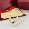 Bracelets de charme 6 mm de large 5e génération Gold Gold Sleeve Steel Designer Gold Rose Gold Women Mens Mens Contrôle L46